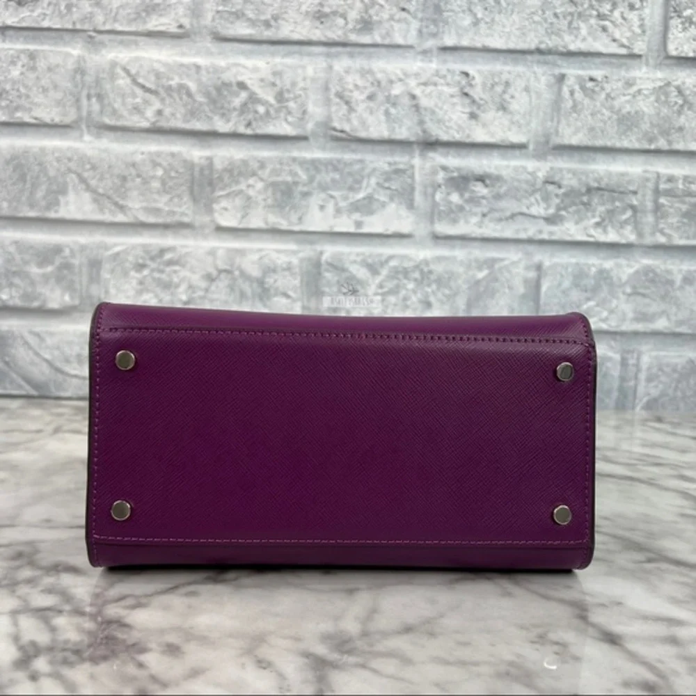 Kate Spade Staci Plum Pie Small Satchel Crossbody & Large Slim Bifold Wallet - Picture 7 of 16